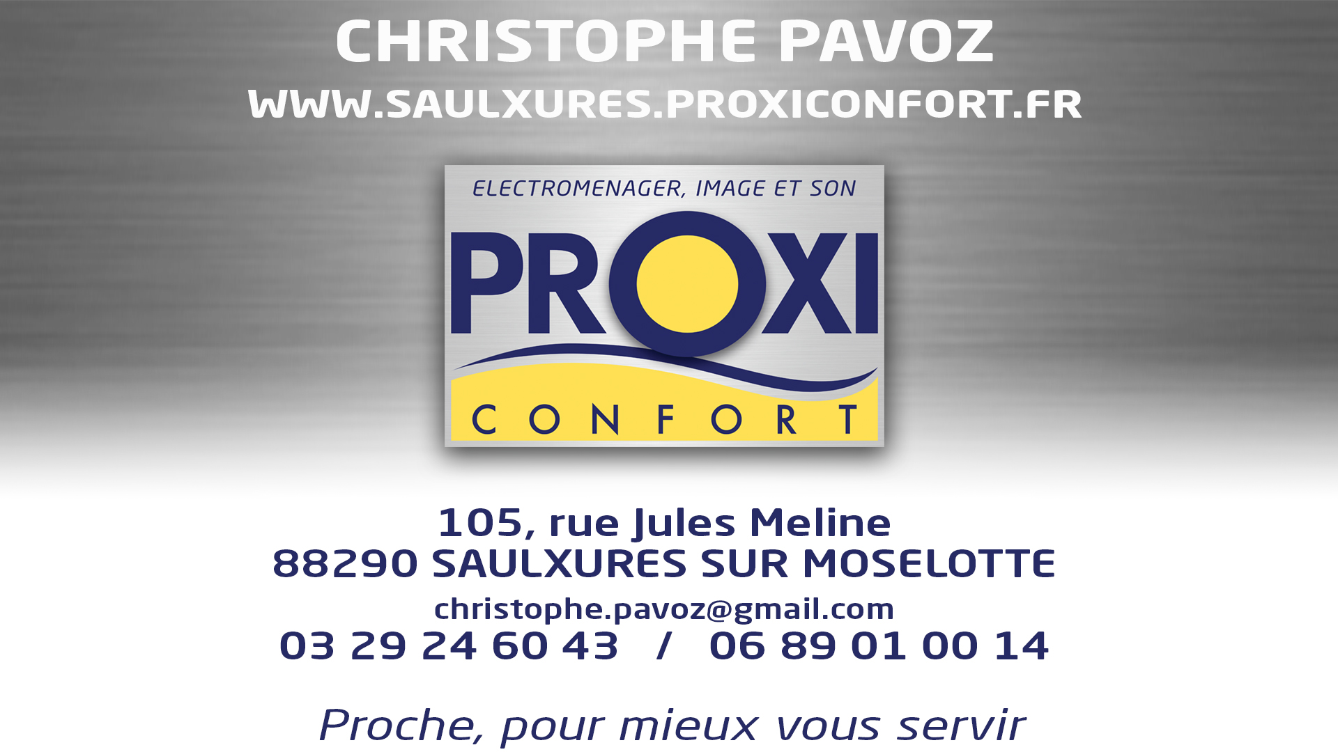 Maga­sin Proxi Confort : Chris­tophe Pavoz