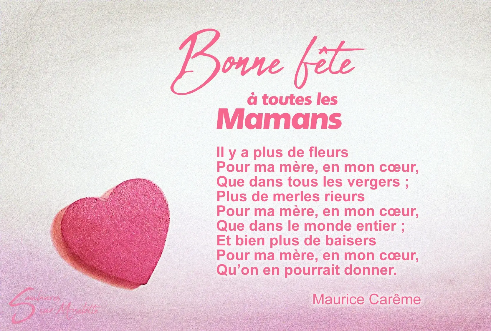 UN BOUQUET POUR LA FÊTE DES MÈRES