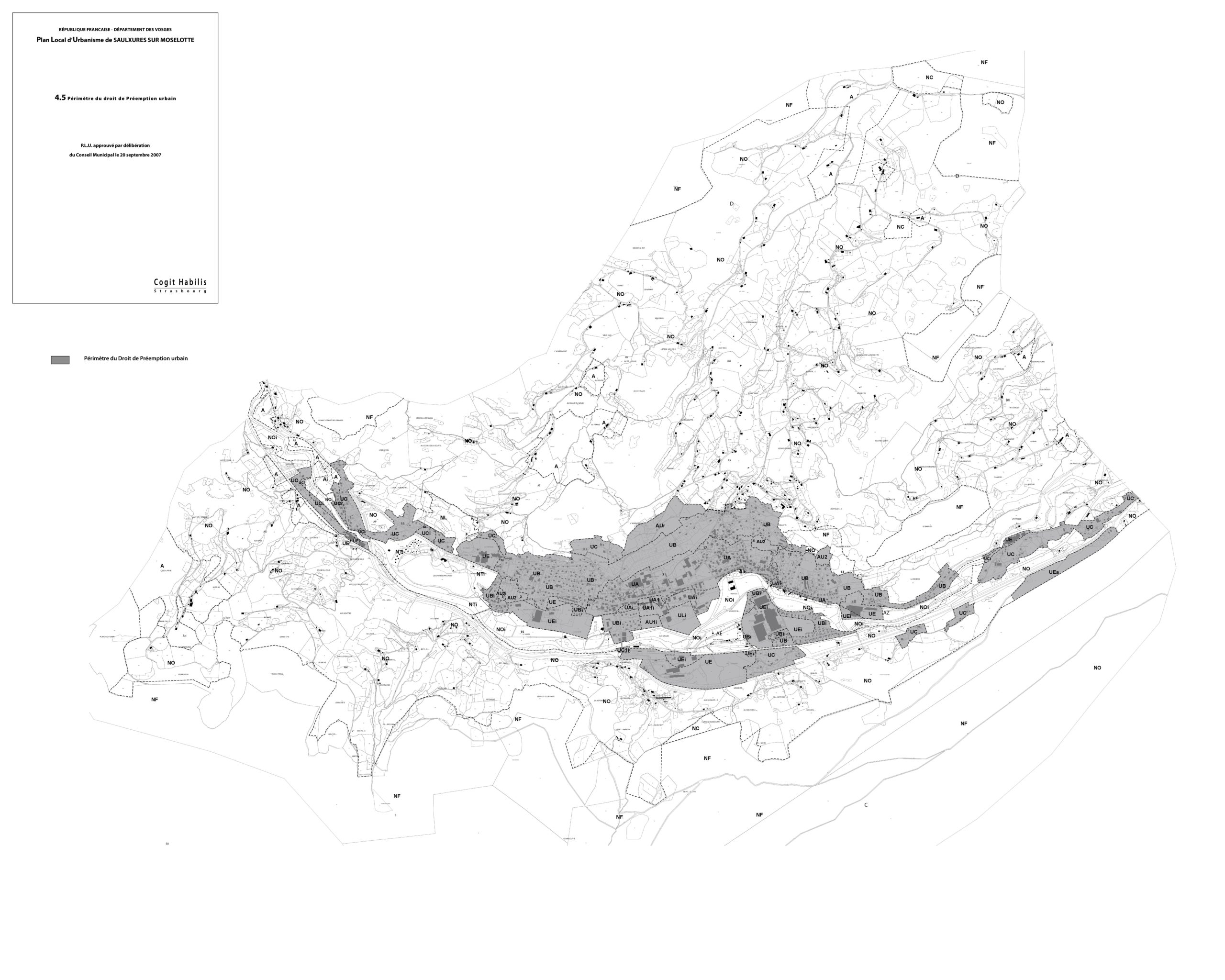 PER­IMETRE DU DROIT DE PREEMP­TION URBAIN