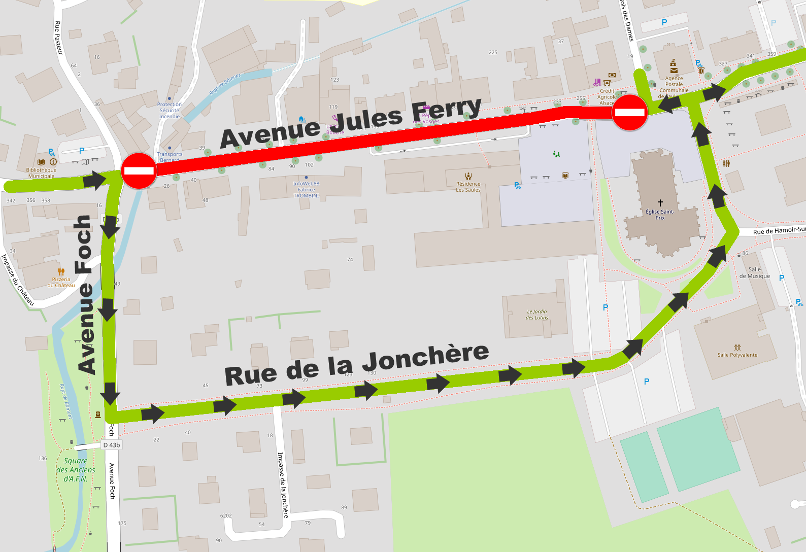 Dévia­tion Ave­nue Jules Fer­ry — Dimanche 19 Septembre