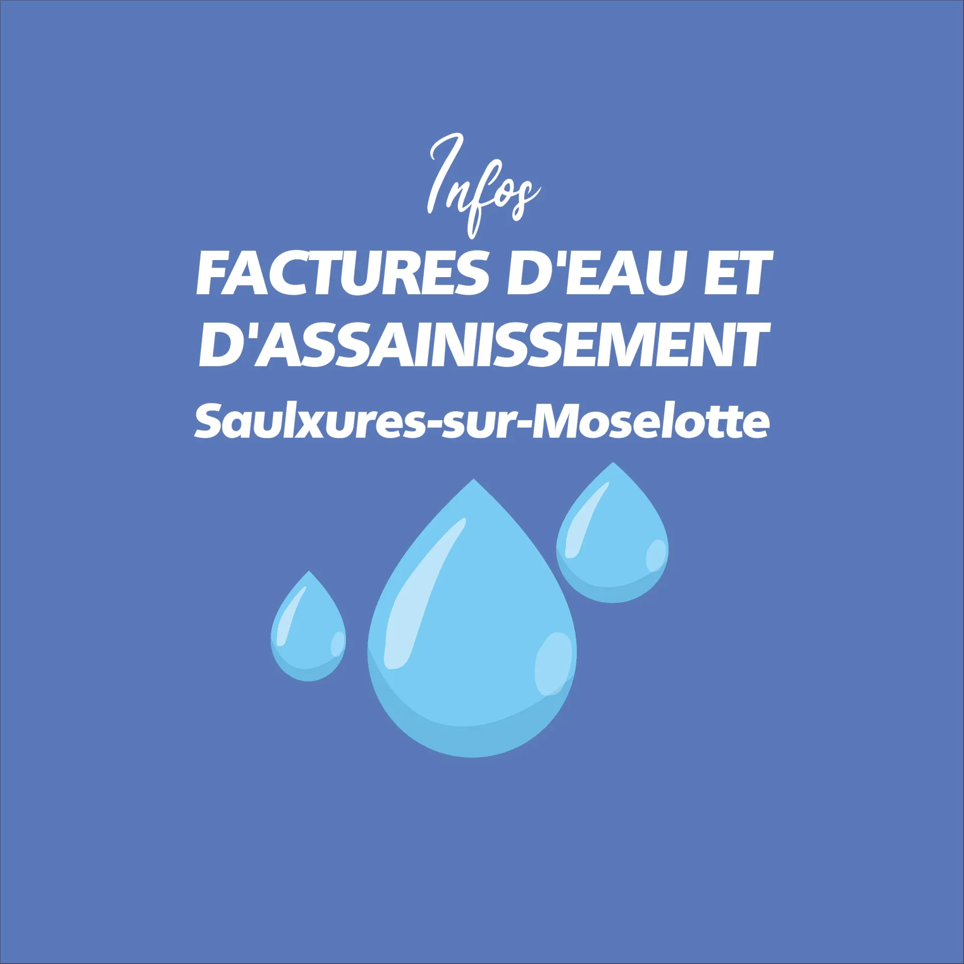 Factures d&rsquo;eau et d&rsquo;assainissement