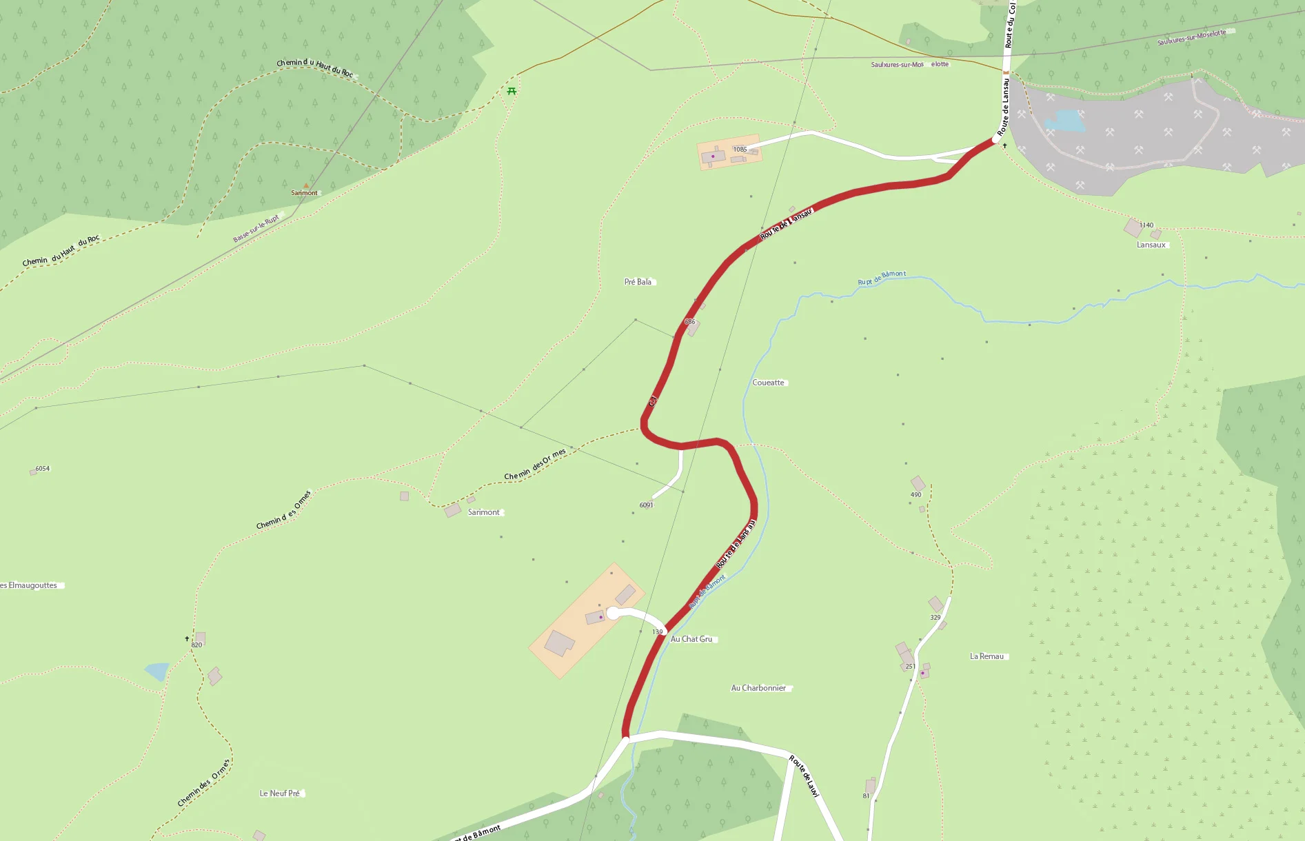 Circulation interdite route de Lansau aux + de 7.5t