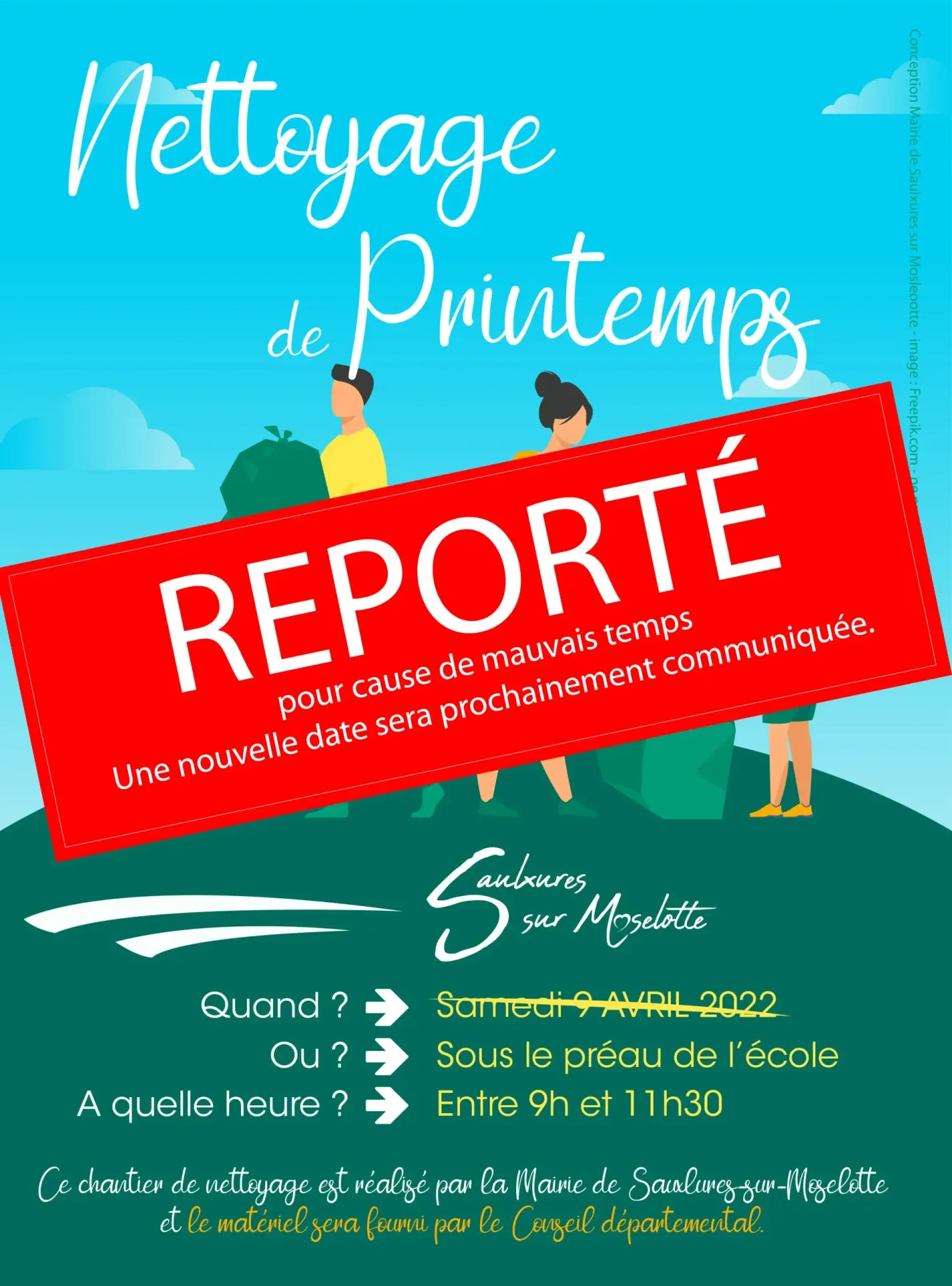 Nettoyage de printemps reporté