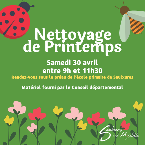 Net­toyage de Prin­temps — 30 avril 2022