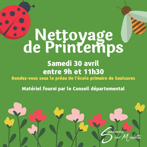 Nettoyage de Printemps – 30 avril 2022