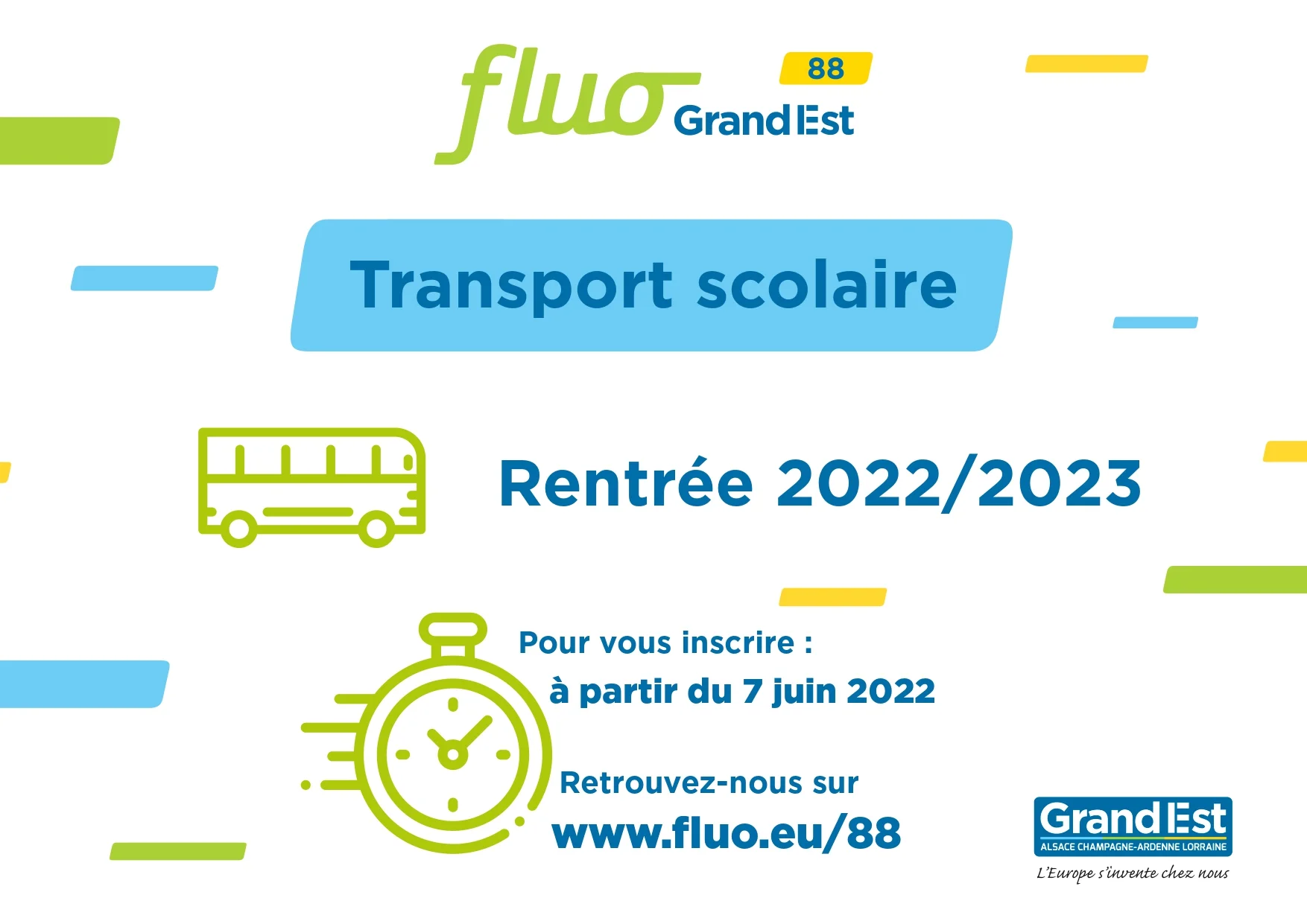 Inscriptions pour le transport scolaire