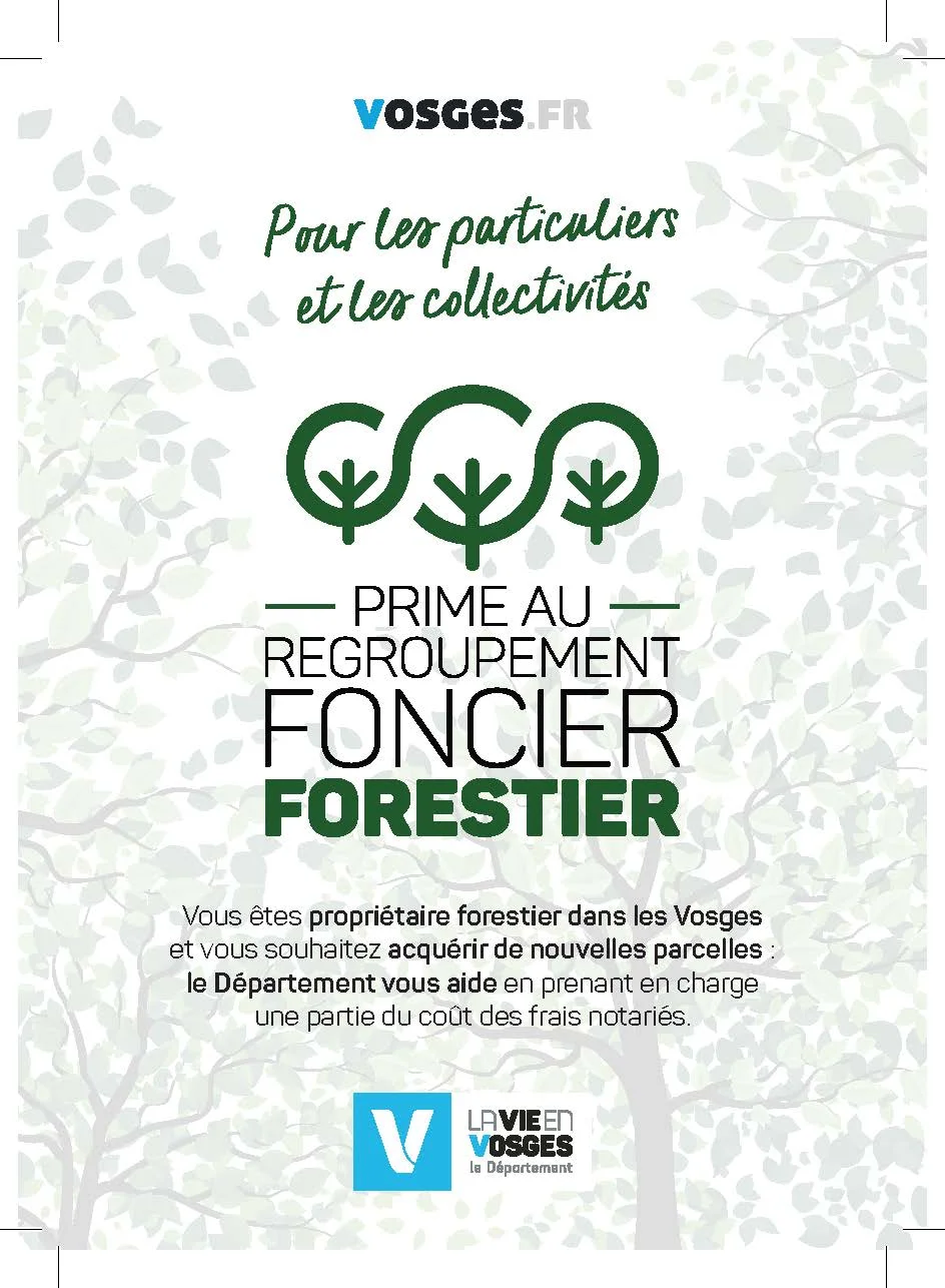 Prime au regroupement Foncier Forestier