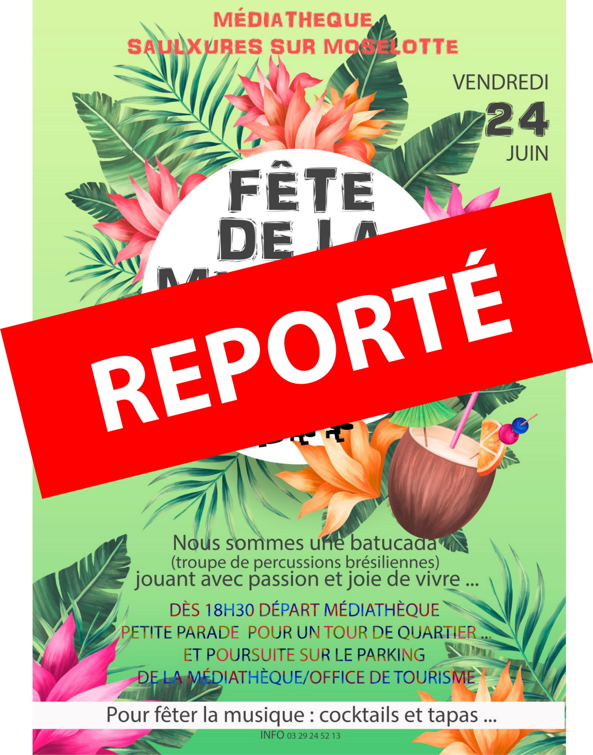 Fête de la musique reportée