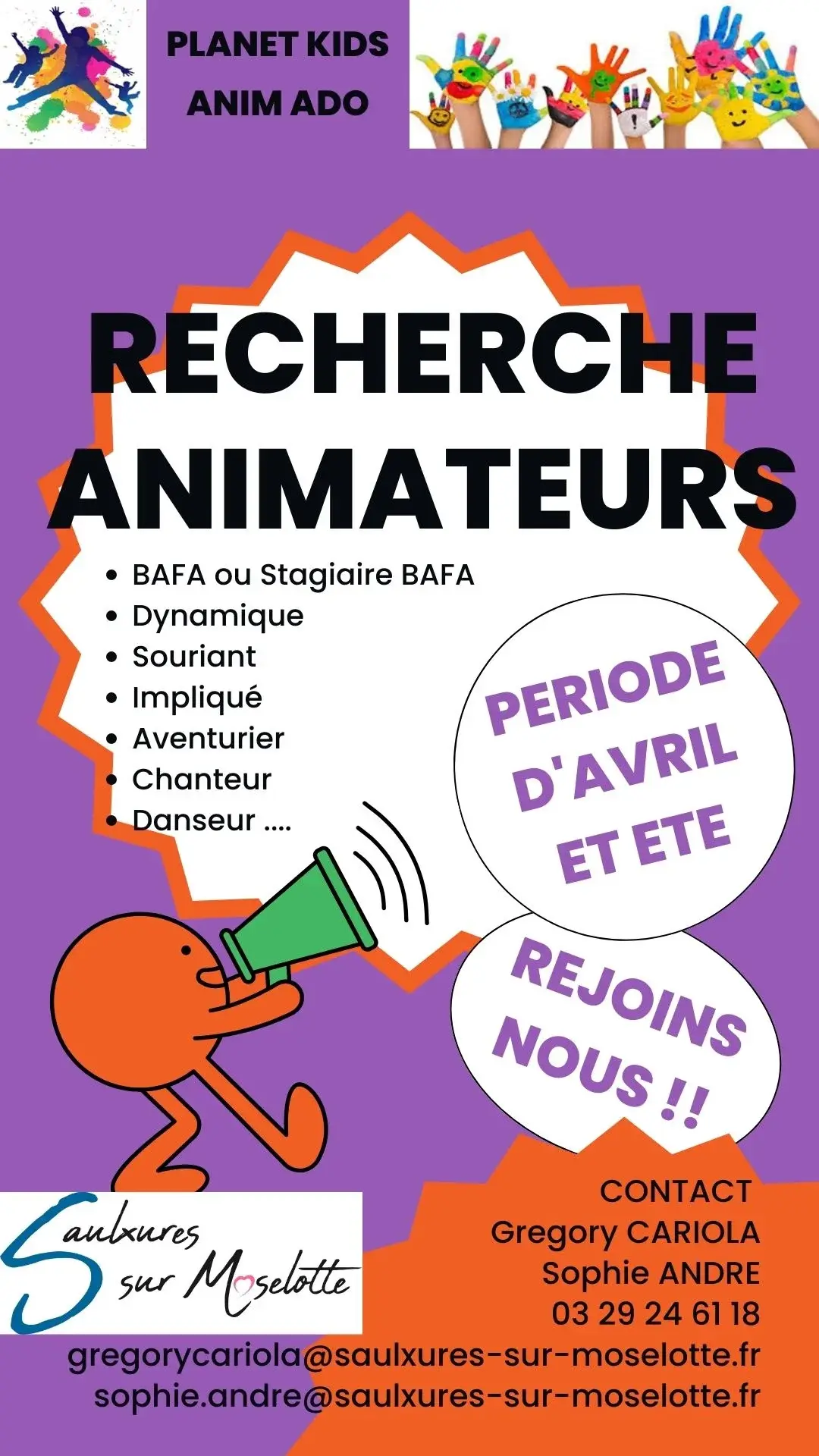 Recherche animateurs/trices