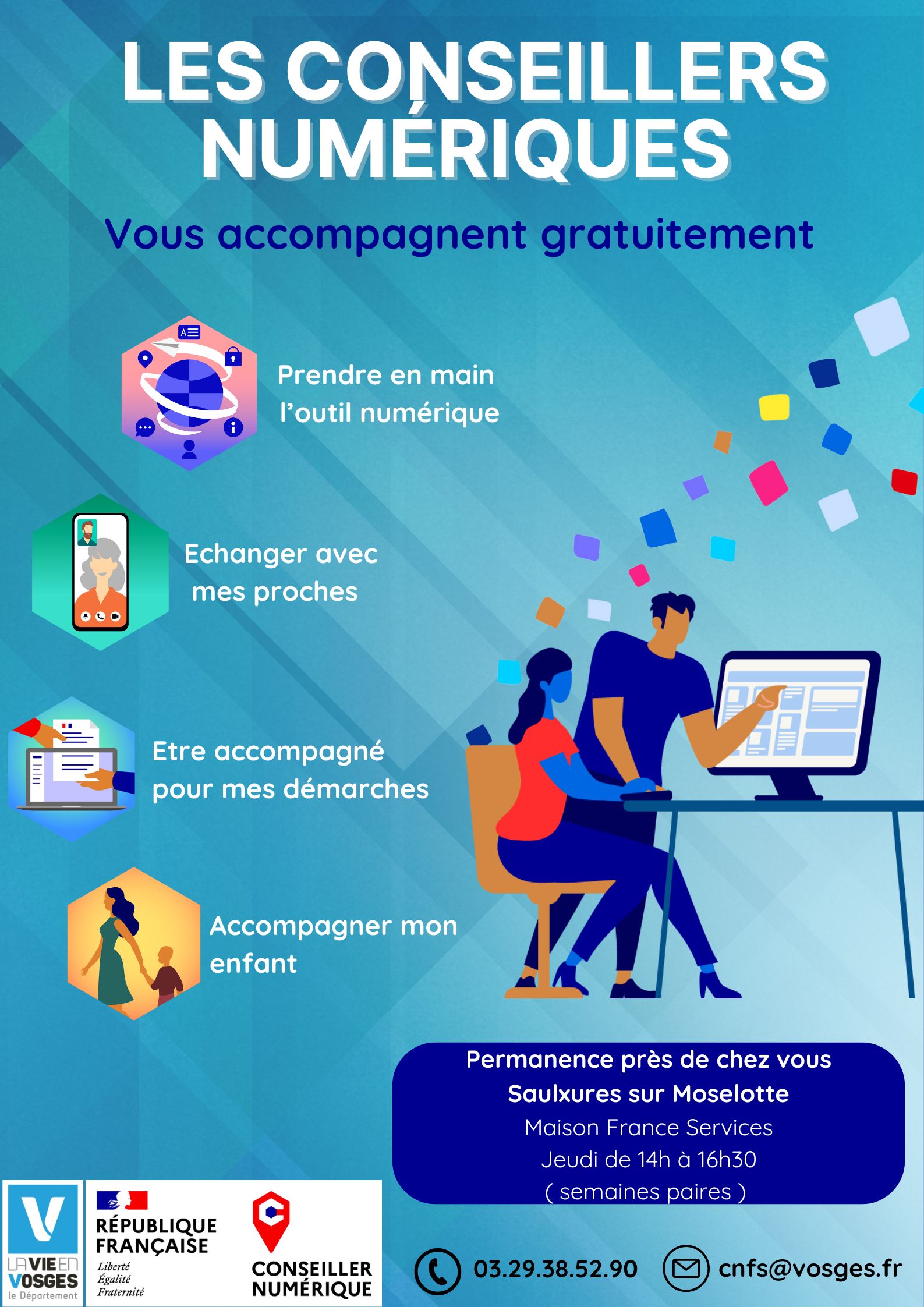 Conseiller numé­rique : per­ma­nences à Saulxures
