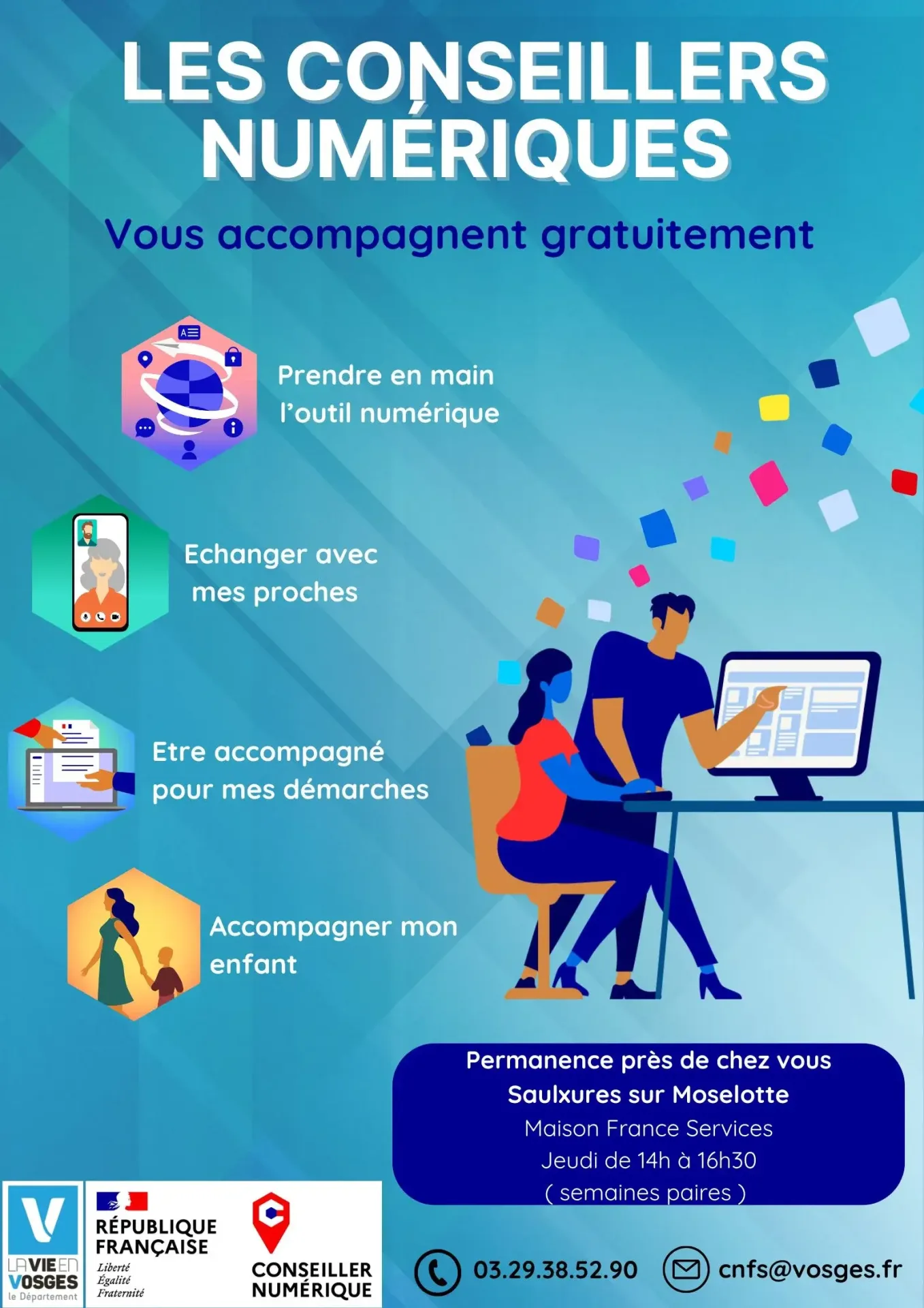 Conseiller numérique : permanences à Saulxures