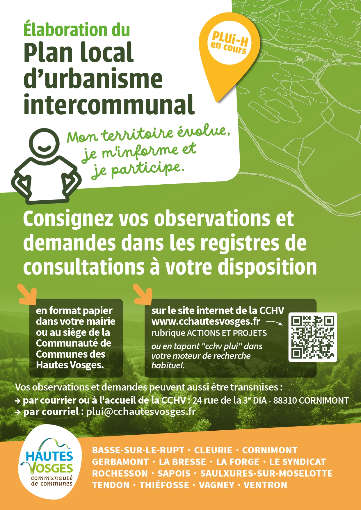 Ela­bo­ra­tion du plan local d’ur­ba­nisme intercommunal