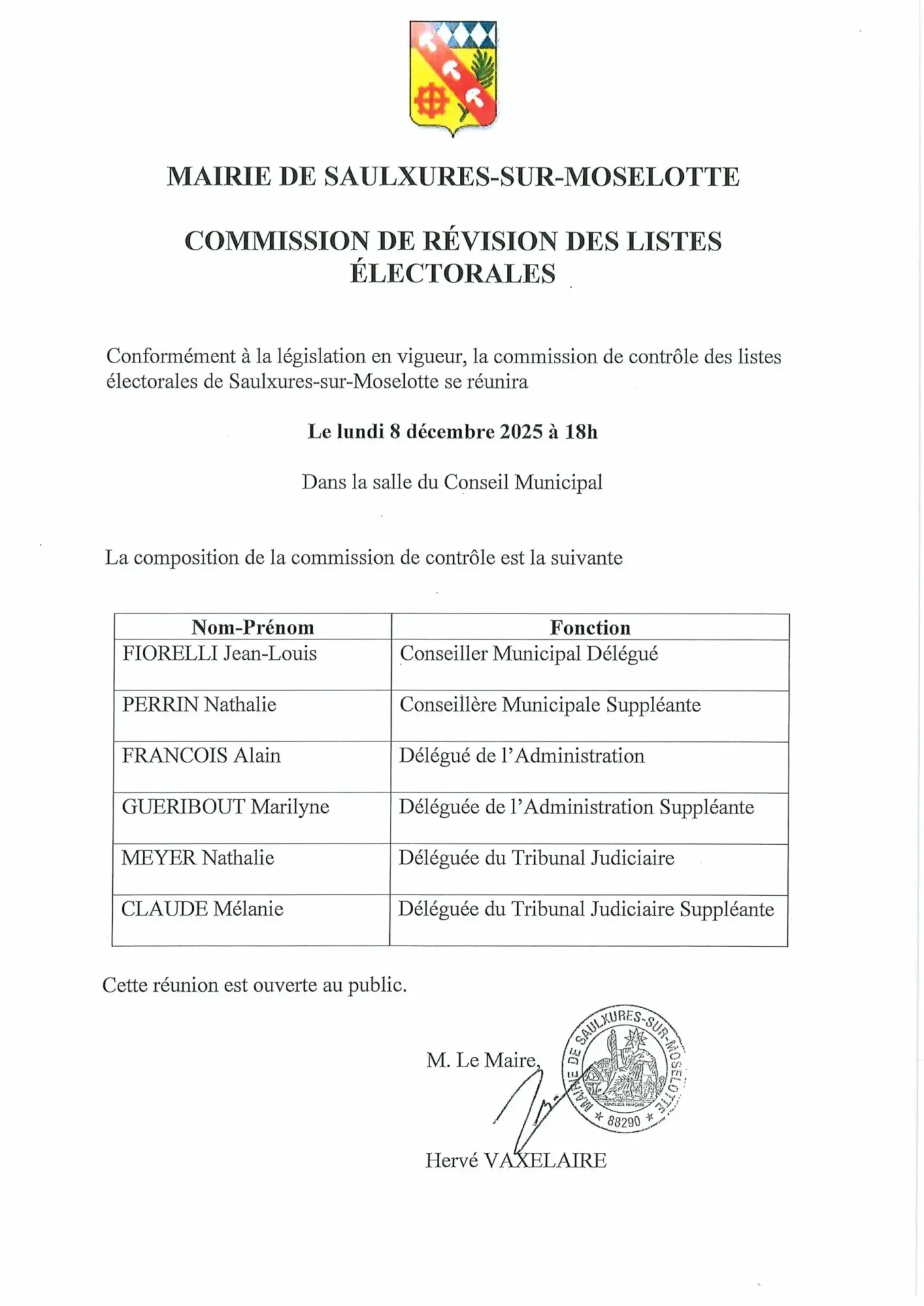 Commission de révision des listes électorales